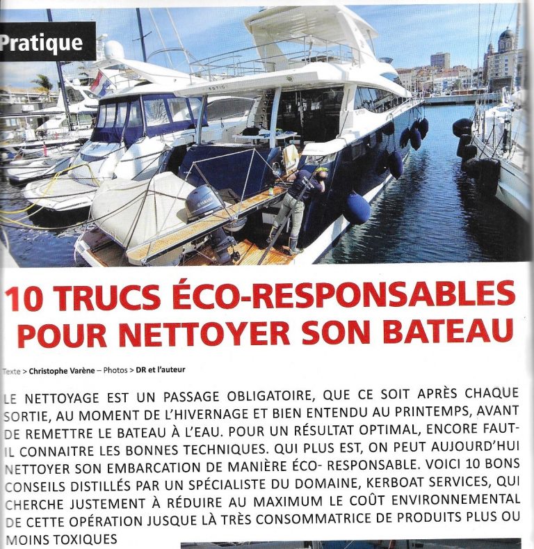 10 trucs éco-responsables pour nettoyer son bateau