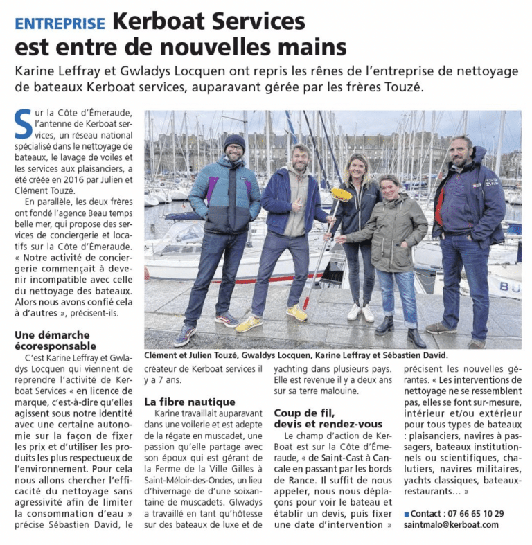 Kerboat Services passe entre de nouvelles mains (à Saint-Malo)